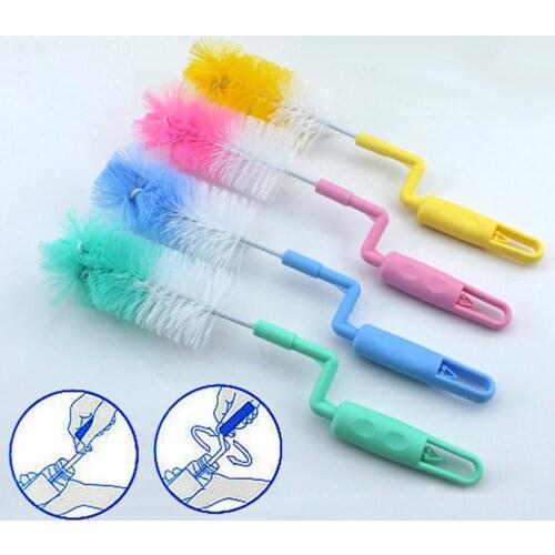 2Pcs Set Baby Bottle Brushes Brush 360-degree Rotating Head Cleaning Sponge Cup Brush Kit For Baby Bottle Washing Cleaning
