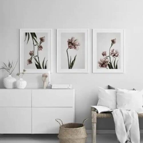 Nordic style Plant flowers Wall Art Print Paper Painting Nordic Posters And Prints Wall Pictures For Living Room Decor