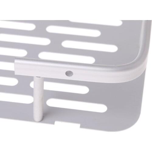 NoEnName_Null 1 Tier Wall Mounted Bathroom Shelf Shower Rack Shampoo Soap Holder Hanger63HF