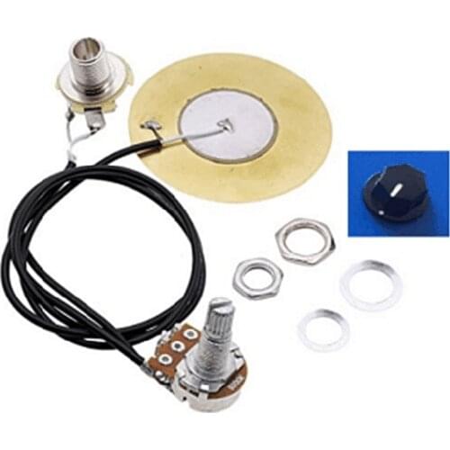 New 27MM Guitar Pickup Piezo Transducer Prewired Amplifier With 6.35MM Output Jack for Acoustic Guitar Ukulele Cigar Box Guita