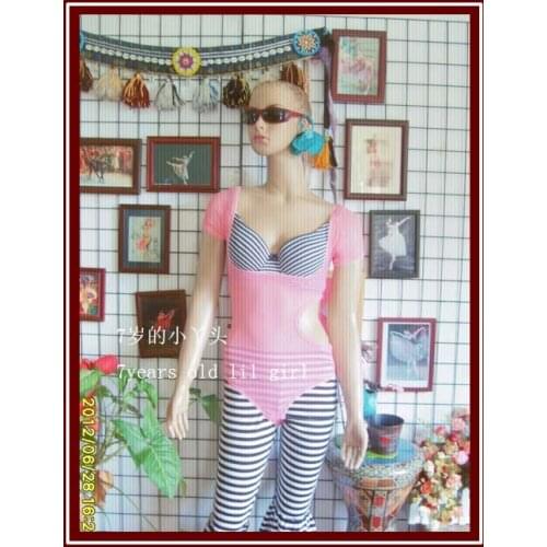 Under Bust Belly Dance Stretch Mesh Body Stocking with Hold Control with sleeves CQ101