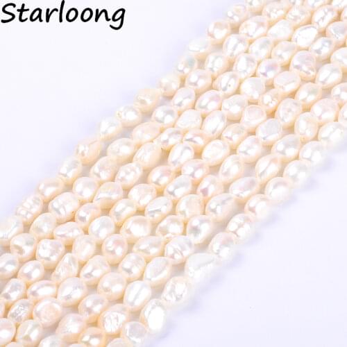 1pack/lot 8-9mm A quality white rice oval irregular Natural freshwater Pearl Loose Beads DIY for Jewelry bracelet necklace