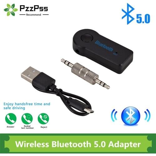 PzzPss 2 in 1 Wireless Bluetooth 5.0 Receiver Transmitter Adapter 3.5mm Jack For Car Music Audio Aux A2dp Headphone Reciever