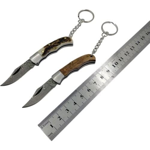 Pocket Folding Knife customized Handmade Damascus Steel Knife Pattern steel Tactical Knife antler horn handle Utility Knives