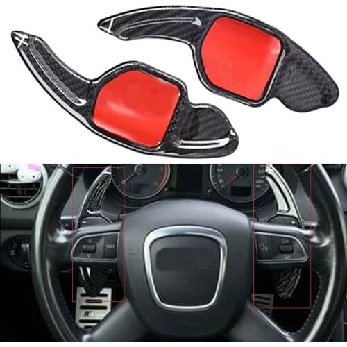 Carbon Fiber Steering Wheel Shift Paddle Extension For Audi A3 RS3 A5 RS6 A4L A6L R8 A7 Q3 A8 Q5 S5 Q7 S6 TT S7 TTS S8 GKJH