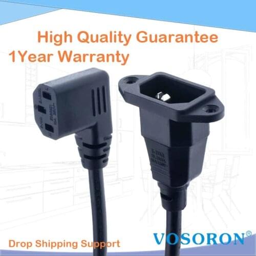 IEC320 C14 to C13 Extension cord,C14 with screw holes and C13 Short,60cm lenght.Drop shipping availables