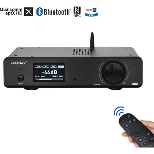 BRZHIFI CSR8675 Bluetooth 5.0 APTX Power Amplifier 70W*2 Class AB 2.0 Channel Hifi Stereo Audio Amplifiers With Gain Adjustment