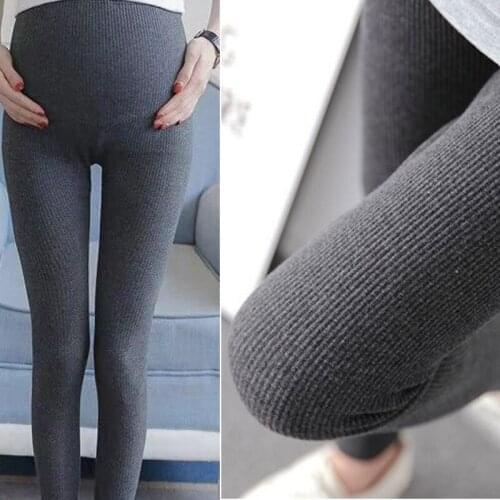 Spring Autumn and Winter Cotton High-waist Nine-point Maternity Pants Trousers Feet Pants Slim-fit Cotton Maternity Trousers