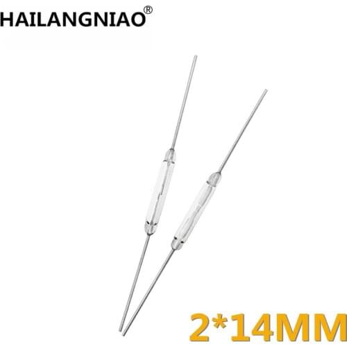 10PCS/LOT Reed switch 2x14mm white glass 100% NEW Original