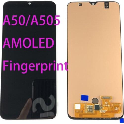 AMOLED LCD For Samsung Galaxy A50 SM-A505FN/DS A505F/DS A505 LCD Display Touch Screen Digitizer Assembly For Samsung A50 lcd