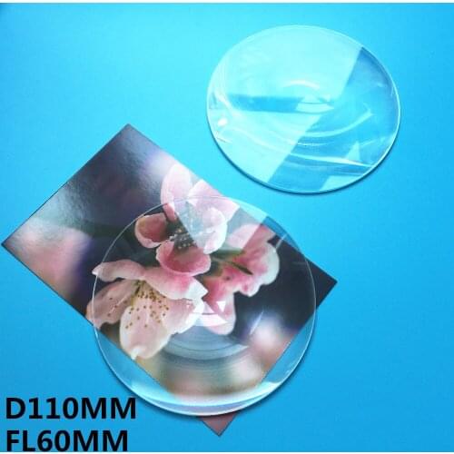 1pcs/lot Fresnel Lens DIY TV Projection Solar Cooker Diameter 110 mm Focal length 60 mm High light condenser free shipping