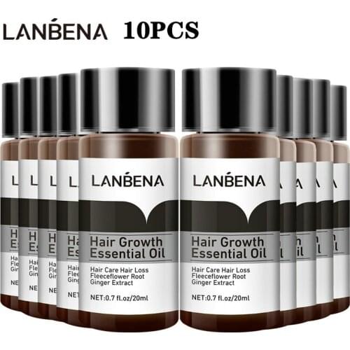 10PCS LANBENA Hair Growth Essence Hair Care Treatment For Men And Women Hair Loss Essential Oil Liquid Treatment Hair Care