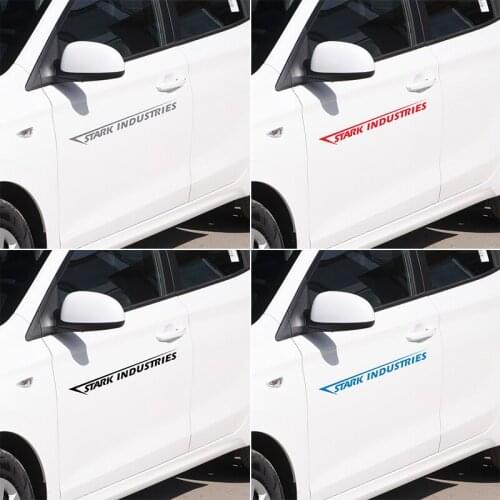 2pcs Car Sticker 10*70cm Stark Industries Car Body Stripes Stickers Vinyl Decal for Jaguar XE XF XJ F-Type F-Pace Car Stying