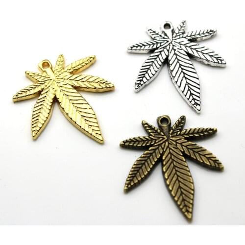 20pcs 25x23mm Maple Leaf Leaves Charm Pendant for Jewelry Findings DIY Necklace Bracelet Handmade Jewelry Making Craft Z884