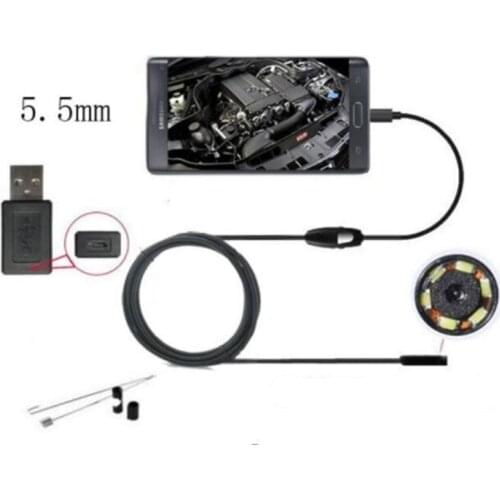 5.5mm For Android OTG Mobile USB Endoscope Camera 1M/2M/3.5M/5M Optional
