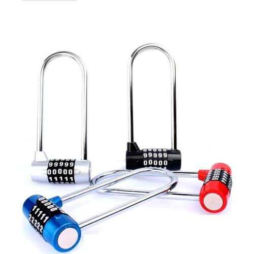 5 Digit Combination Lock Waterproof Security Padlock Outdoor Safety Gym Door Lock Lengthened Shackle
