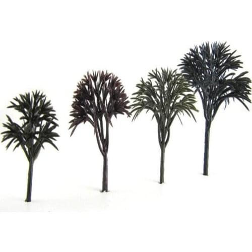 50Pcs 50mm Z N Scale Model Trains Scenery Landscape Plastic Architectural Model Supplies Building Kits Toys Layout