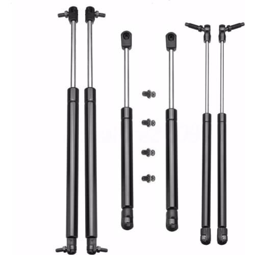 6pcs/set Bonnet+Tailgate+Rear Window Lift Support For Je-ep Grand Cherokee 99-04