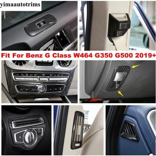 ABS Carbon Fiber Look Accessories Central Control AC Air Panel Cover Trim For Mercedes-Benz G Class W464 G350 G500 2019 - 2021