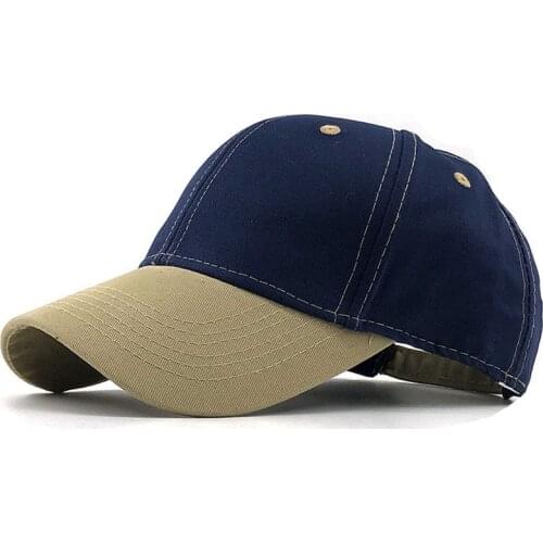 Men Baseball Caps Summer Unisex Colorblock Plain Curved Sun Visor Hip-Hop Cap Hat Women Adjustable Caps