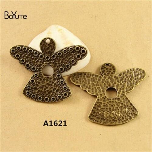 BoYuTe (40 Pieces/lot) 44*36MM Vintage Angel Charms Zinc Alloy Antique Bronze Plated Pendant Diy Jewelry Findings Accessories
