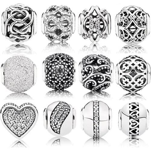 The New Fashion S925 Sterling Silver Bead String Brings Happiness To The E Series Bracelet And Cubic Zirconia Beads Diy Jewelry