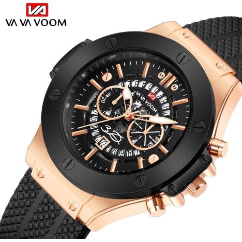 Hollow Calendar Watch for Men Waterproof Silicone Quartz Wristwatch Military Sport Male Date Clock Men Watches Relogio Masculino