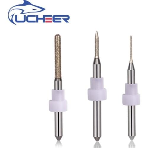 UCHEER 1pc/set ROLAND/Cerec MCXL Milling bur for Glass Ceramics/Lithium Disilicate/Hybrid Ceramic emery