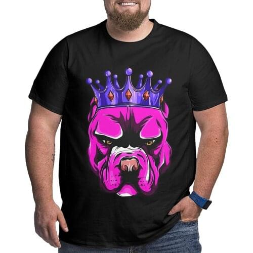 King Dog Graphic T Shirts 6xl Plus Size T-shirt for Men Tops Tee Big Tall Man Summer Workout Shirts Large Clothing Father Gifts