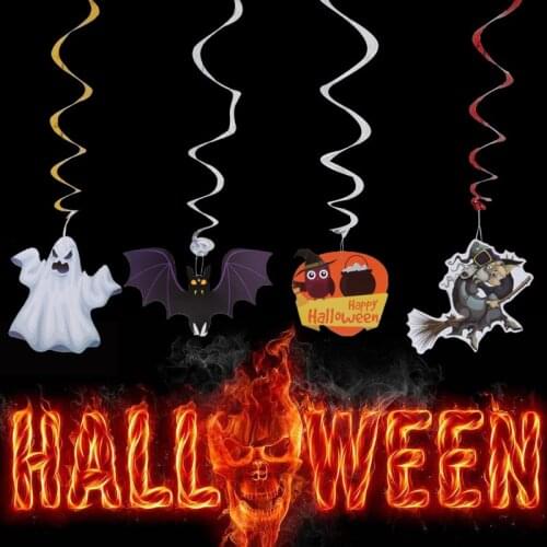 Halloween Horror Bat owl witch Spooky Haunted House Garland Halloween Decoration Halloween Charm Halloween Pendant