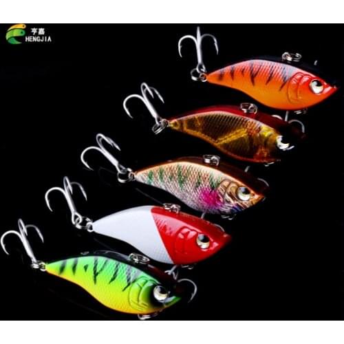 HENGJIA 1PCS Sinking Fishing Lure Lipless Crankbaits Hard Artificial VIB Vibration Bait All Depth Winter Ice Fishing Tackle