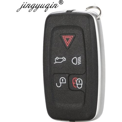 Jingyuqin 5 Button Remote Key Shell For Land Rover Range Rover SPORT LR4 Vogue 2010 2011 2012 fit Jaguar Key Fob Housing Case