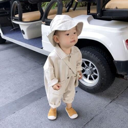 Baby Jumpsuits No Bag Spring And Autumn Japanese And Korean Version Girls Romper ChildrenS Clothes Boy Romper Denim Clothes