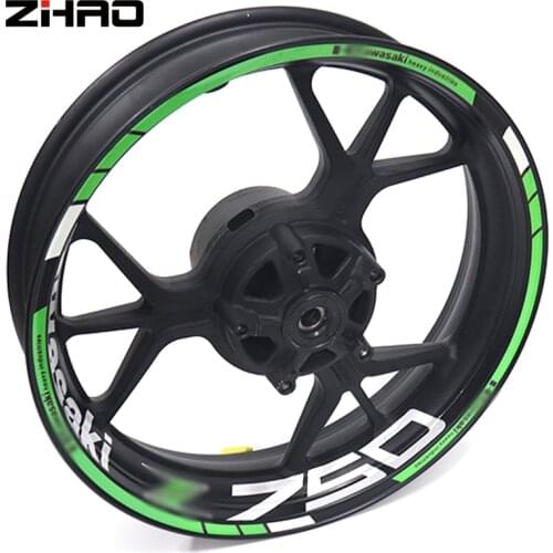 Motorcycle sticker for kawasaki Z750 z750 Motorcycle Rim Strips Waterproof Reflective Stickers Wheel Decals