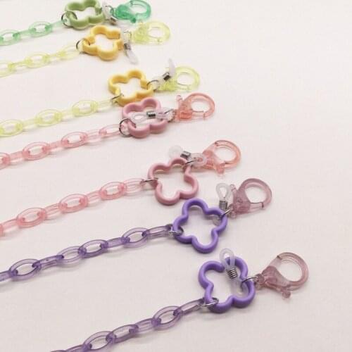 New simple candy color acrylic purse chain lanyard necklace glasses chain lanyard