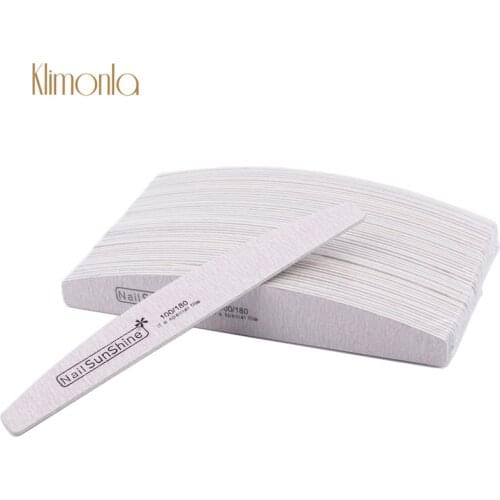 10pcs Gray Wood Nail File 100/180 Professional Manicure Sanding Buffer Files Grinding Polishing Nail Art Salon Tools