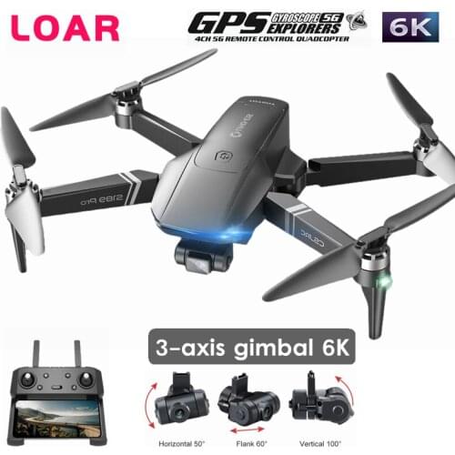 Camera 6K Drone 4K Professional RC Quadcopter with Camera Foldable 3 Axis Gimbal Stabilized EIS 5G WIFI GPS 5G WiFi FPV Dron