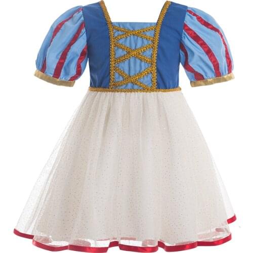 Christmas girls clothing junior bridesmaid dresses white evening dress baby princess dress kids halloween clothes snow white