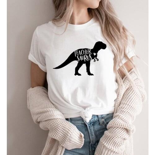 Teachersaurus Shirt Dinosaur Teacher Tshirt Back To School Gift for Teacher Cute Graphic T Shirts for Thanksgiving Teachers Day