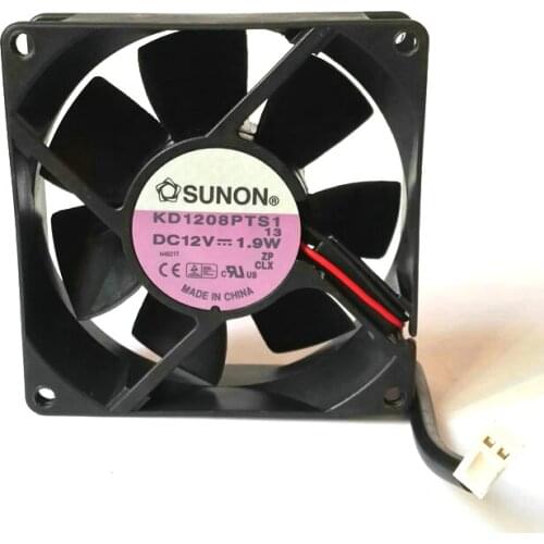 SUNON KD1208PTS1 2.6W 8CM 8025 80*80*25MM DC 12V 2-wire Cabinet Power Dissipation Cooling Fan