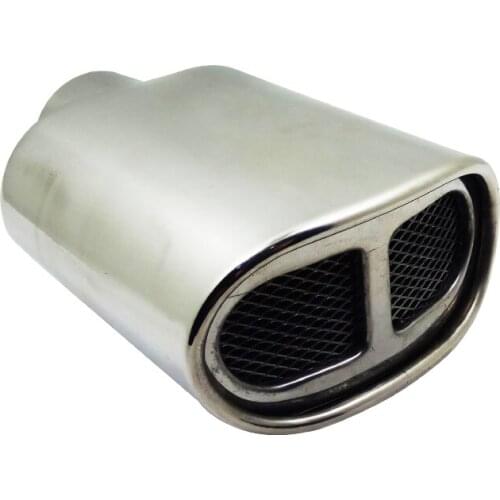 63mm Diameter Universal Car Exhaust Pipe End Tip Muffler For Suzuki BYD Elysee Stainless Steel Decoration Tail Throat Muffler