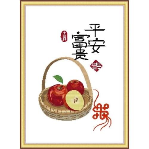 Z702 Safe and wealthy cross stitch kit aida 14ct 11ct count print canvas cross stitches needlework embroidery DIY handmade