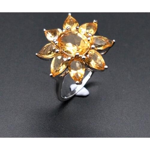 TBJ,good color Citrine Rings natural gemstone with 925 sterling silver simple style fine jewelry for women daily wear