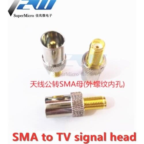 2pcs/lot SMA to TV signal head RF SMA-K/F-J quick insertion unthreaded AP test head SMA female to F/TV