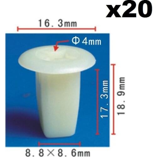 20pcs For Honda DelSol Center Pillar Screw Grommet Clip Nut / Fixed Nut 8*8mm