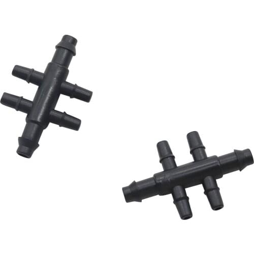 20Pcs Multiple Joint Barbed Connector 6-Way Water Pipe Coupling For Inner Diameter 3mm 4mm Pipe Connection Pipe Repair Fittings