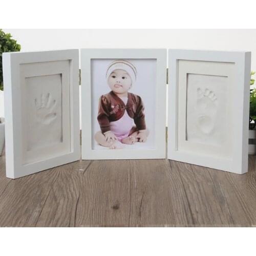 3D DIY Soft Clay Inkpad Newborns Photo Frame Baby Molds Handprint Footprint Kids Exquisite Souvenirs Casting Home Decoration