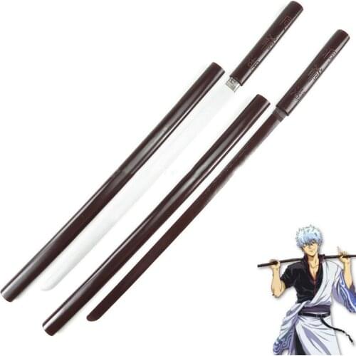 Anime GINTAMA Gintoki Sakata "Toyako" Wood Cosplay Sword Anime Blade Weapon Cosplay Props Weapon for Halloween Shipping Free