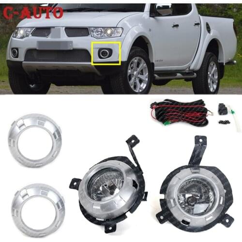 Car Fog Light Fog Lamp with Switch Harness Covers Fog Lamp Kit Car Light For Mitsubishi Triton / L200 2006 2007 2008 MB08-0257