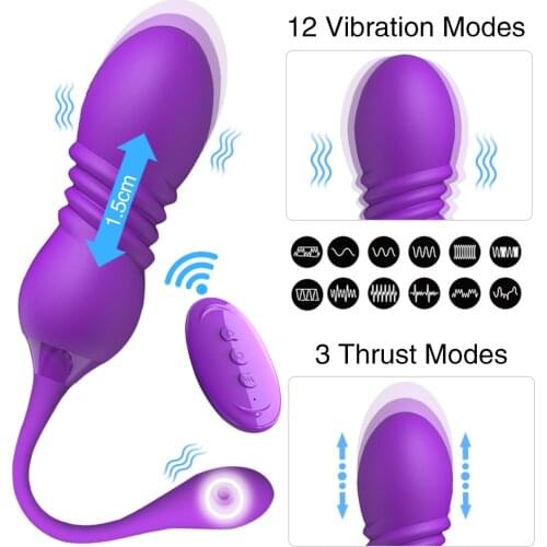 Wireless Remote Control Vibrators For Women Jump Eggs Female Vaginal Massager Telescopic Vibrating Egg Thrusting Panties SexToys